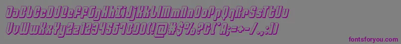 Philadelphia3Dsemital Font – Purple Fonts on Gray Background