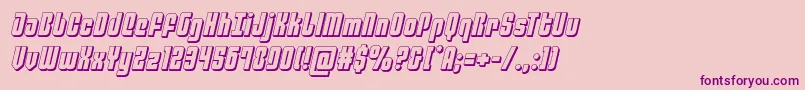 Police Philadelphia3Dsemital – polices violettes sur fond rose