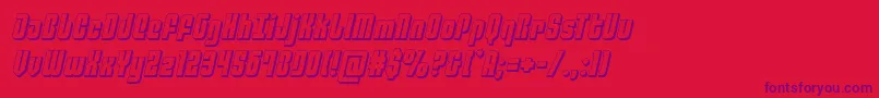 Philadelphia3Dsemital Font – Purple Fonts on Red Background