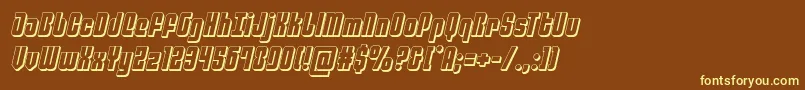 Philadelphia3Dsemital Font – Yellow Fonts on Brown Background