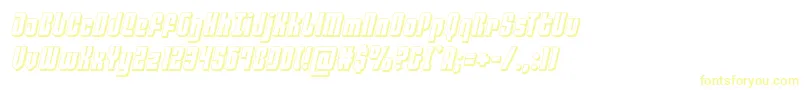 Philadelphia3Dsemital Font – Yellow Fonts on White Background