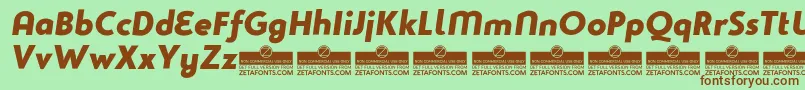 Studiogothic Font – Brown Fonts on Green Background