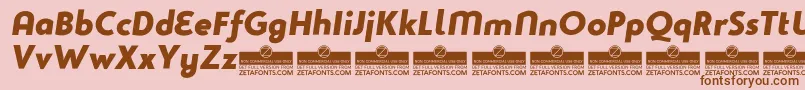 Studiogothic Font – Brown Fonts on Pink Background