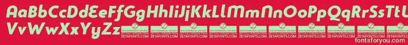 Studiogothic Font – Green Fonts on Red Background