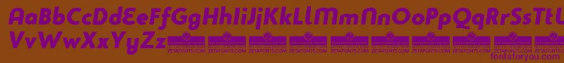 Studiogothic Font – Purple Fonts on Brown Background