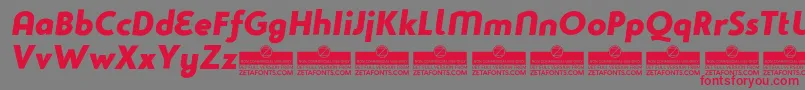Studiogothic Font – Red Fonts on Gray Background
