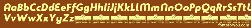 Studiogothic Font – Yellow Fonts on Brown Background