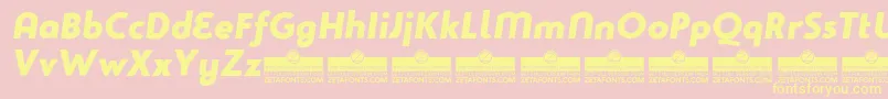 Studiogothic Font – Yellow Fonts on Pink Background