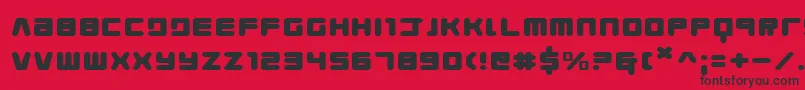 YoungTechsExpanded Font – Black Fonts on Red Background