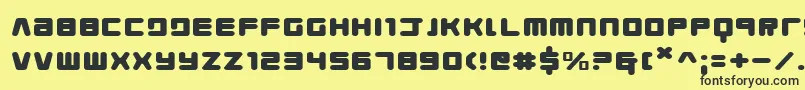 YoungTechsExpanded Font – Black Fonts on Yellow Background