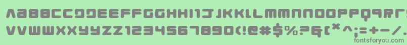 YoungTechsExpanded Font – Gray Fonts on Green Background