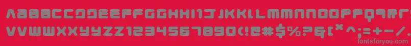 YoungTechsExpanded Font – Gray Fonts on Red Background