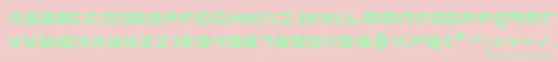 YoungTechsExpanded Font – Green Fonts on Pink Background