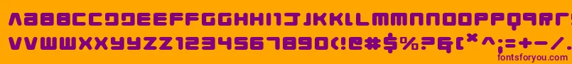 YoungTechsExpanded Font – Purple Fonts on Orange Background