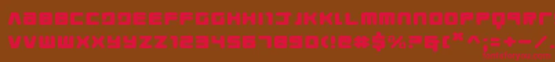 YoungTechsExpanded Font – Red Fonts on Brown Background