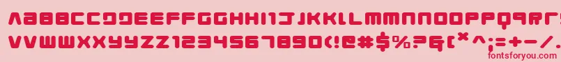 YoungTechsExpanded Font – Red Fonts on Pink Background