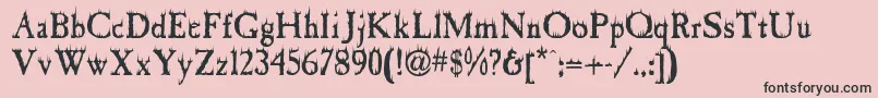 ChpFire Font – Black Fonts on Pink Background