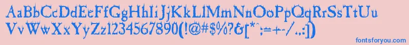 ChpFire Font – Blue Fonts on Pink Background