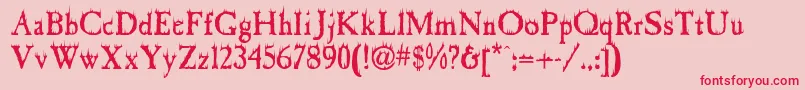 ChpFire Font – Red Fonts on Pink Background