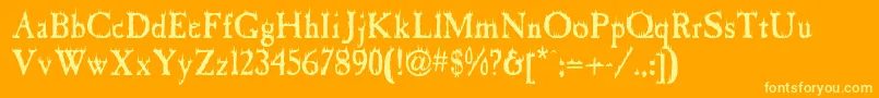 ChpFire Font – Yellow Fonts on Orange Background