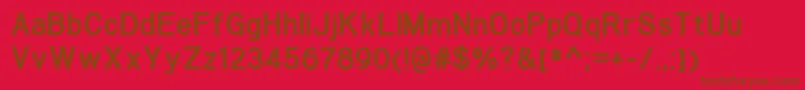 WoolworthBold Font – Brown Fonts on Red Background