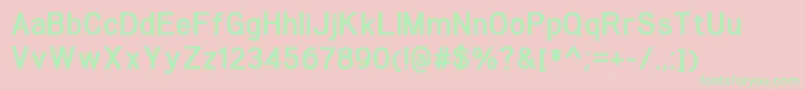 WoolworthBold Font – Green Fonts on Pink Background