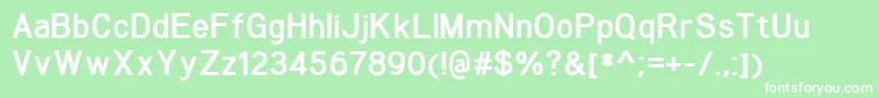 WoolworthBold Font – White Fonts on Green Background