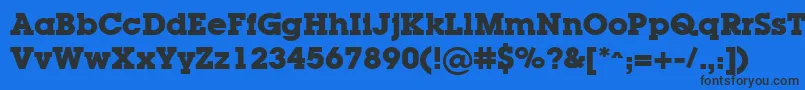 LugaBold Font – Black Fonts on Blue Background