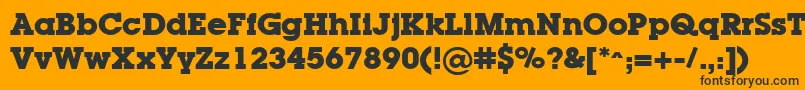 LugaBold Font – Black Fonts on Orange Background