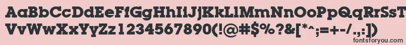 LugaBold Font – Black Fonts on Pink Background