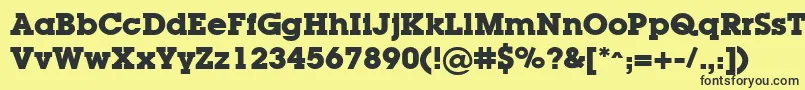 LugaBold Font – Black Fonts on Yellow Background