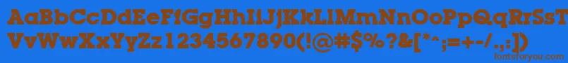 Подробнее о шрифте LugaBold Шрифт LugaBold – коричневые шрифты на синем фоне
