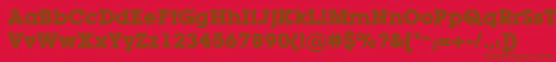 LugaBold Font – Brown Fonts on Red Background