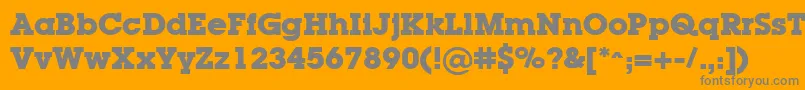 フォントLugaBold – オレンジの背景に灰色の文字