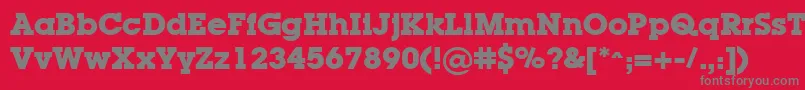 LugaBold Font – Gray Fonts on Red Background