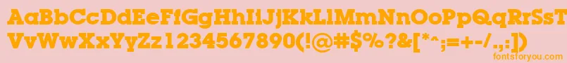 LugaBold Font – Orange Fonts on Pink Background