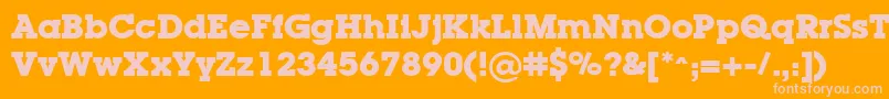 LugaBold Font – Pink Fonts on Orange Background
