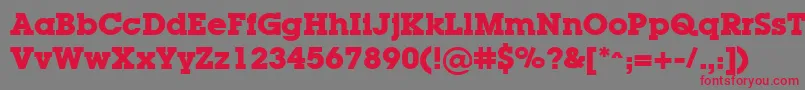 LugaBold Font – Red Fonts on Gray Background