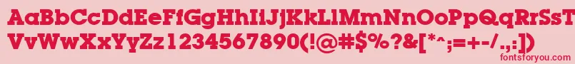 LugaBold-Schriftart – Rote Schriften auf rosa Hintergrund
