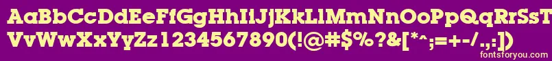 LugaBold Font – Yellow Fonts on Purple Background