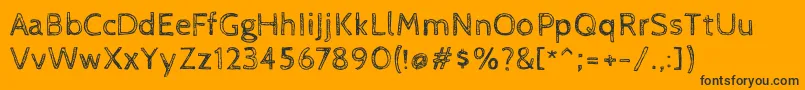 fuente CabinsketchRegular – Fuentes Negras Sobre Fondo Naranja