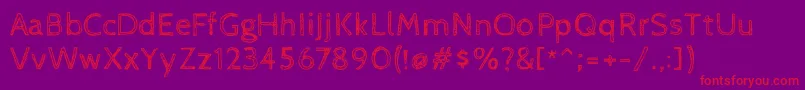 CabinsketchRegular Font – Red Fonts on Purple Background