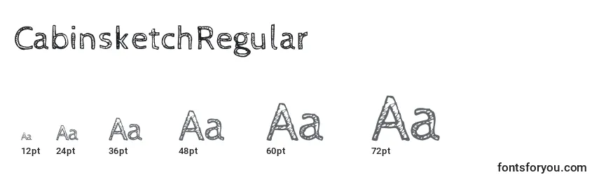 CabinsketchRegular Font Sizes