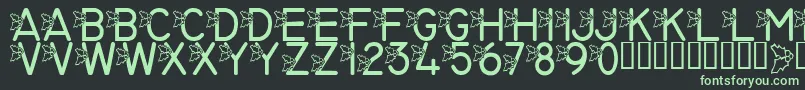 fuente LmsJollyHollyday – Fuentes Verdes Sobre Fondo Negro