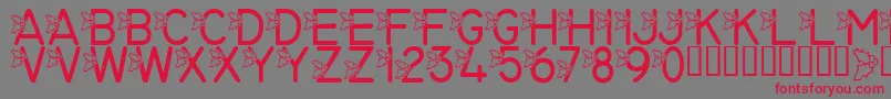 Police LmsJollyHollyday – polices rouges sur fond gris