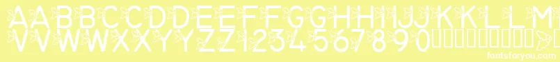 LmsJollyHollyday Font – White Fonts on Yellow Background