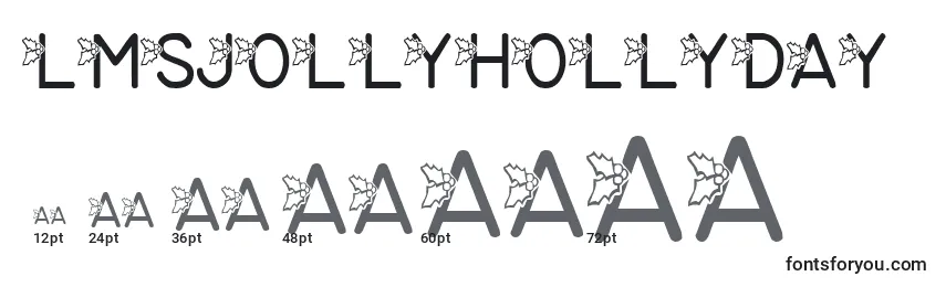 Размеры шрифта LmsJollyHollyday