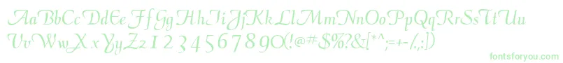 Elegansscriptssk Font – Green Fonts on White Background