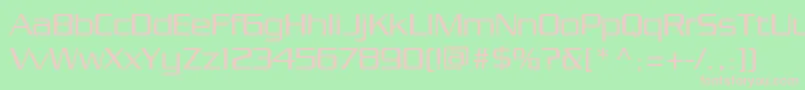 PfstargateRegular Font – Pink Fonts on Green Background