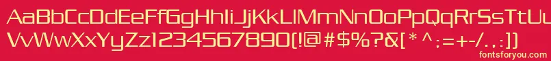 PfstargateRegular Font – Yellow Fonts on Red Background